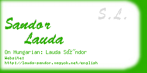 sandor lauda business card
